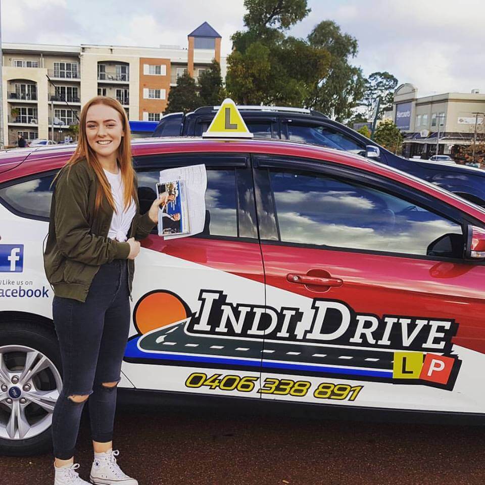 A happy Indi Drive student